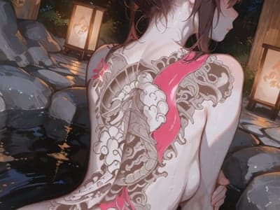 纹身花臂下的禁欲诱惑：黑帮老大殒命，短发裹胸的纹身花臂巨乳日本大小姐为重振帮派，将自己献给我这个帮派头号干将