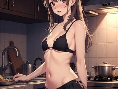 深夜饿了出来找食物的嫂子