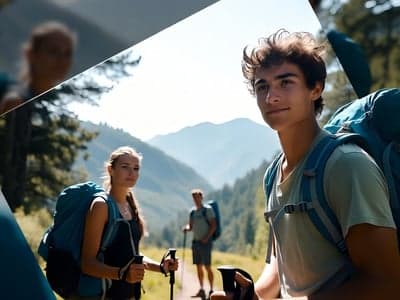 ⛺️真实露营模拟器⛰️ 我的露营才没有那么浪漫！ 🔥生火生到哭，🥩肉烤没烤熟！ 💢