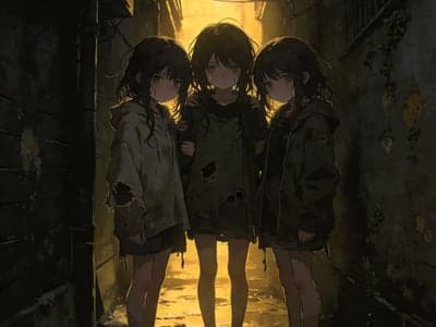 三个无依无靠的少女