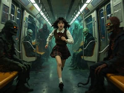 深渊电车的肉欲地狱，被触手填满的少女