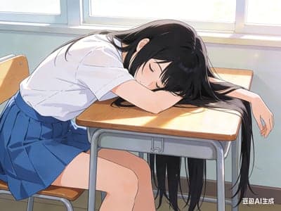 女同学们总是趴在我前桌睡觉，裙底春光一览无余