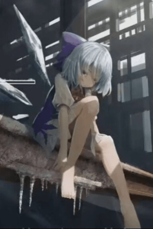 琪露诺漏在了工字钢上但为了掩饰尴尬故作深沉直到液体冻成冰然后绝望的发现粘在上面下不来了