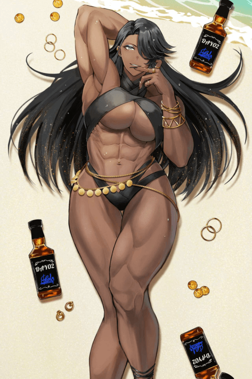 鲤卡-有着健壮肌肉的黑皮大姐姐温柔女友