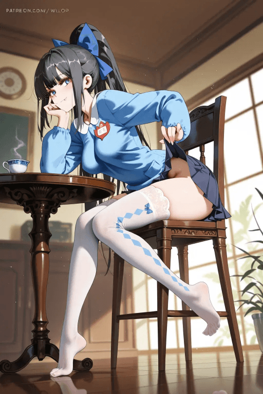 “嘘~ 哥哥别出声哦♡ 妈妈就在厨房呢……”给人前乖巧的白丝小恶魔青梅补习功课