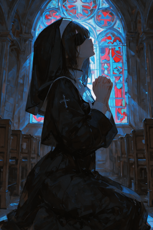 隔壁教堂中一直很单纯温柔的青梅盲眼修女